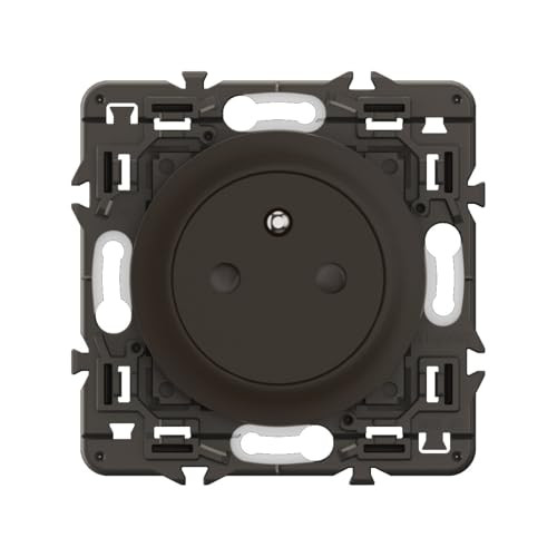 Legrand Céliane Comfort Surface Wandcontactdoos met intrekbare sokkel, zwart, mat