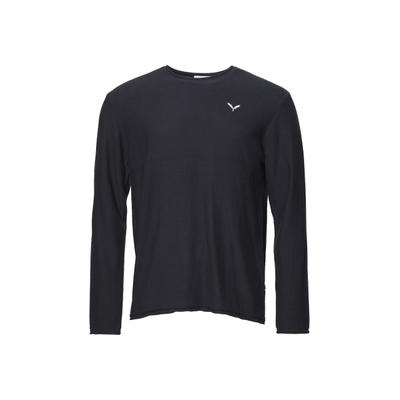 Rundhalspullover KLEINIGKEIT "Kleinigkeit Signature Strick Crewneck", Herren, Gr. L, schwarz (night blau), 100% Baumwolle, unifarben, normal, Rundhals, Pullover Rundhalspullover