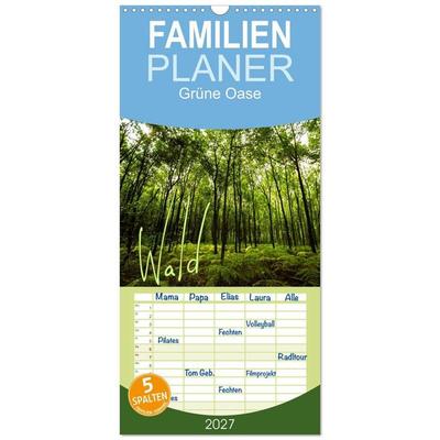 Familienplaner 2027 - Wald mit 5 Spalten (Wandkalender, 21 x 45 cm) CALVENDO