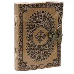 Leather Blue Mandala Notebook (18x13 cm)