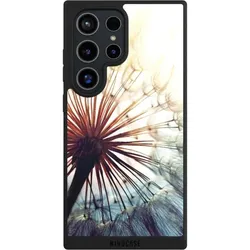 Nivocase Handyhülle für Samsung Galaxy S24 Ultra Hülle NIVOpure Case Schwarz Blumen Fotografie Pusteblume (Samsung Galaxy S24 Ultra), Smartphone Hülle, Schwarz