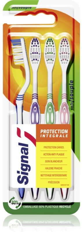 Signal Protection Integrale brosses à dents soft 4 pcs
