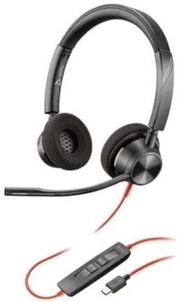 Poly Blackwire 3320   Noir/Rouge - Refurbished
