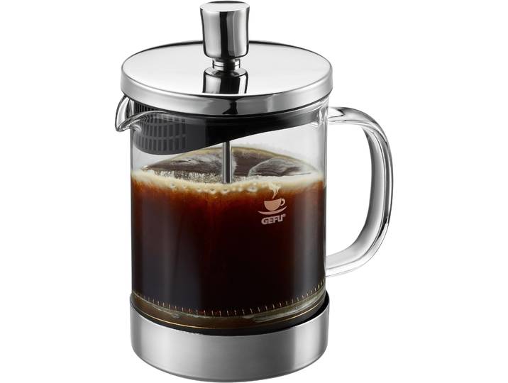 Kaffeebereiter GEFU Diego , silber (silberfarben), 0,6 l, Kaffeemaschinen, Kaffeebereiter, aus Borosilikatglas