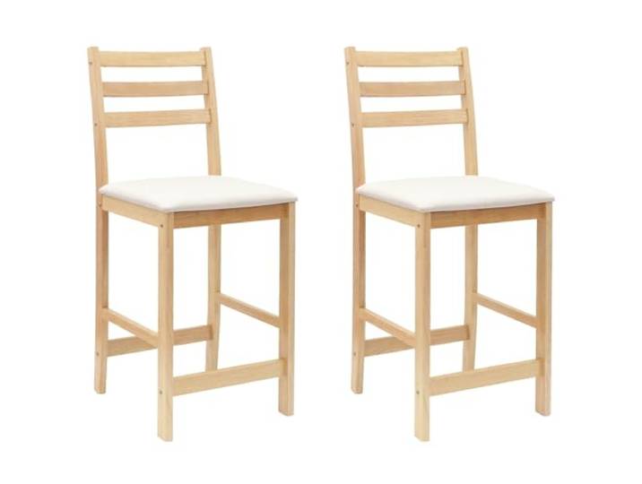 KLGBNCVE Esszimmerstühle 2 STK Massives Gummiholz Natur Küchenstühle, Innenbereich, ergonomische Rückenlehne, minimalistischer Stil, Montage erforderlich