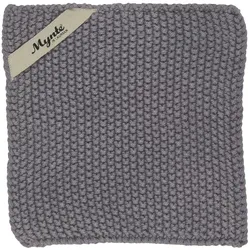 IB Laursen Topflappen Mynte gestrickt, 22 x 22 cm, Dunkelgrau
