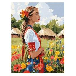 Ideyka Malen nach Zahlen - Schöne ukrainische Frau, 30 x 40 cm (66128848)