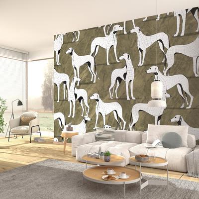 Veer Decor Greyhound Manor Gold Wall Mural