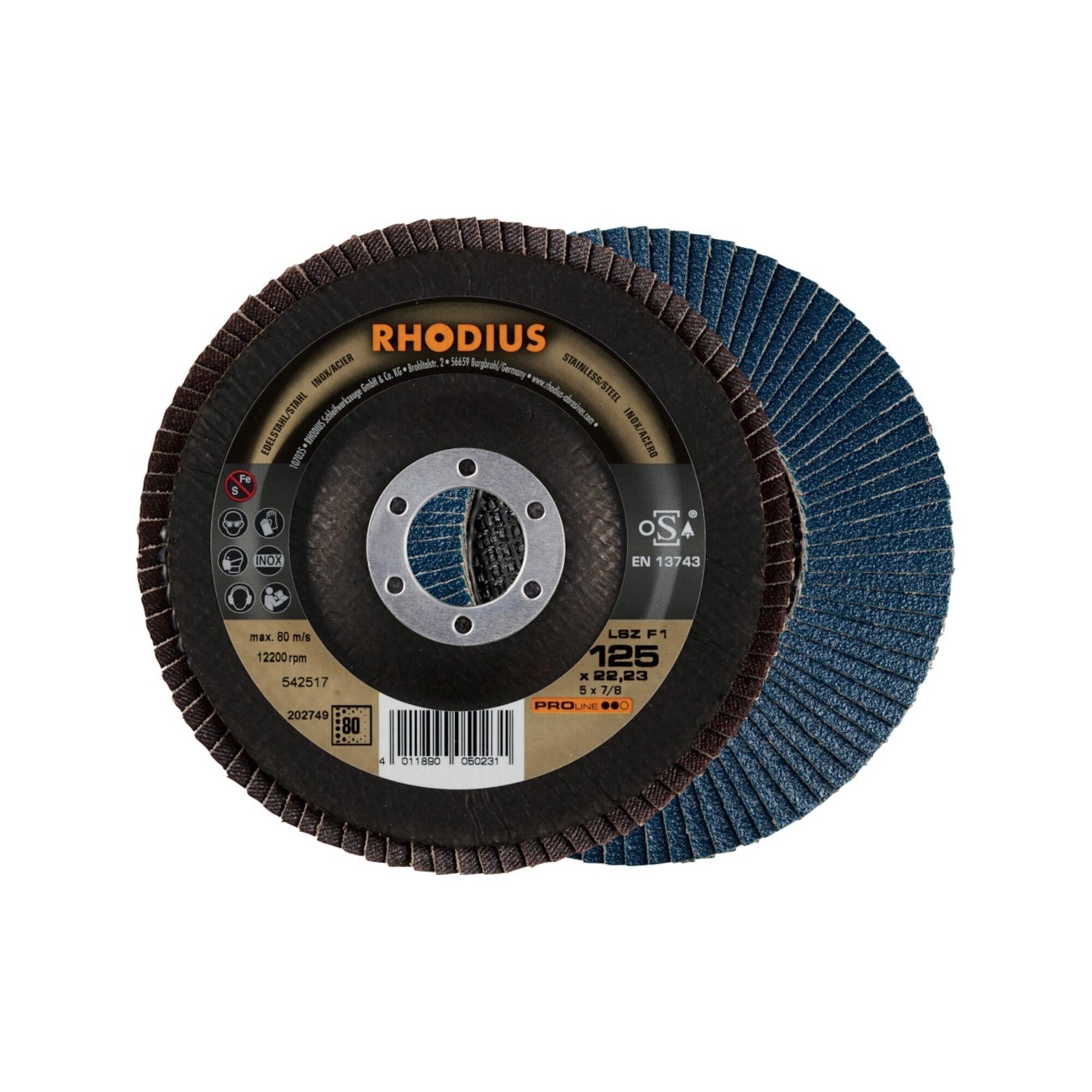 RHODIUS Lamellenschleifscheibe LSZ F1 125mm K 80 (202749)