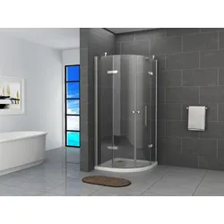 Fa-Bausysteme Glasdusche Neckar Gestreift 80 x 80 cm ohne Wanne