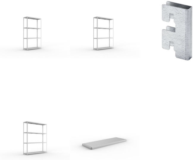 Set META-Regalbau GmbH & Weitspannregal vzk 1700x600x2970 Stahlp +...