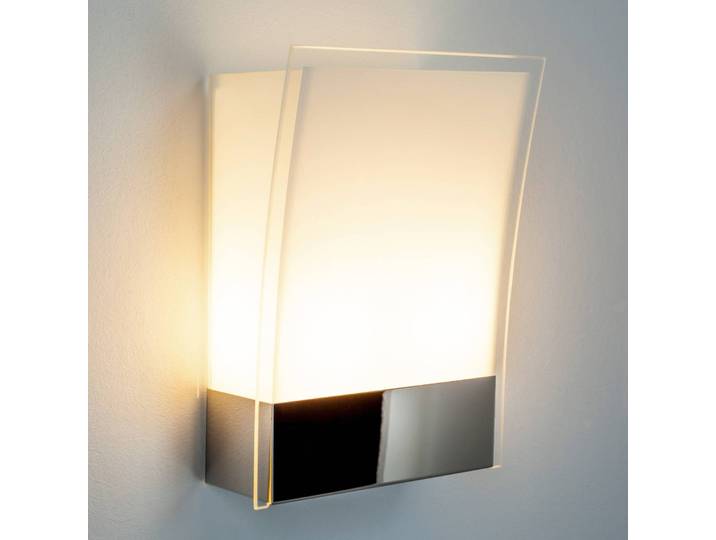 Wandfluter MALTHE Lindby, dimmbar, chrom / silber, für Flurbereich, Metall, Modern