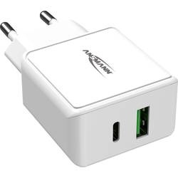Ansmann HomeCharger HC218PD USB Ladegerät 18 W 1x USB-A, 1x USB-C® USB PD Weiß Innenbereich 1001-0111