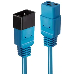 Lindy 30122 Stromkabel Blau 3 m C19-Koppler C20-Koppler