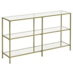 VASAGLE Konsolentisch 130 cm Sechsbein-Gestell gold, 130x73.3x30 cm