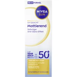 NIVEA Sun Sonnencreme Breathable UV Gesicht Mattierend 50+
