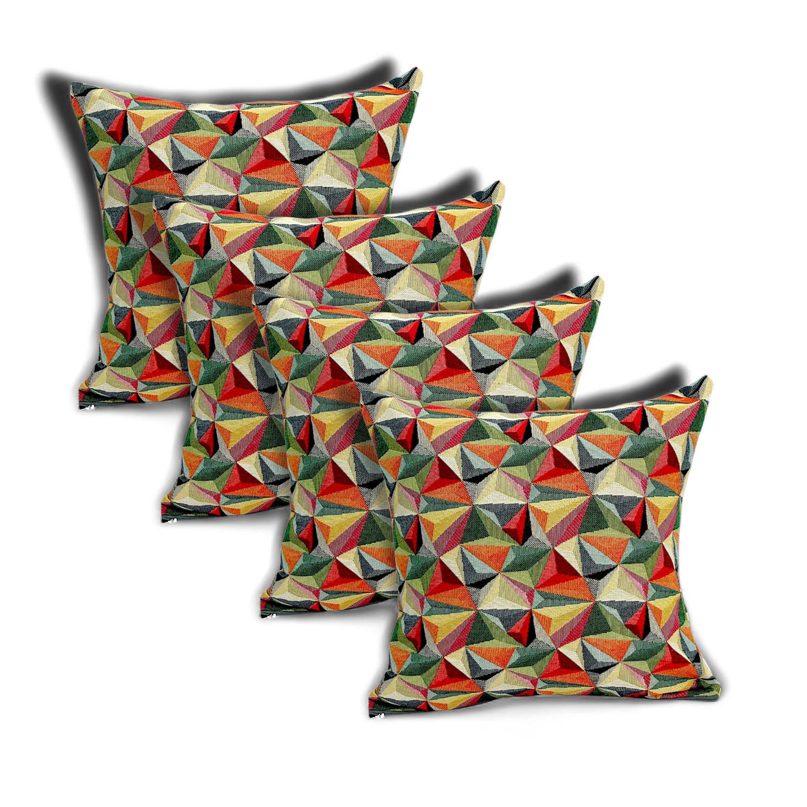 Linke Licardo Kissenhülle Dreiecke 3D 40x40 cm 4er-Set