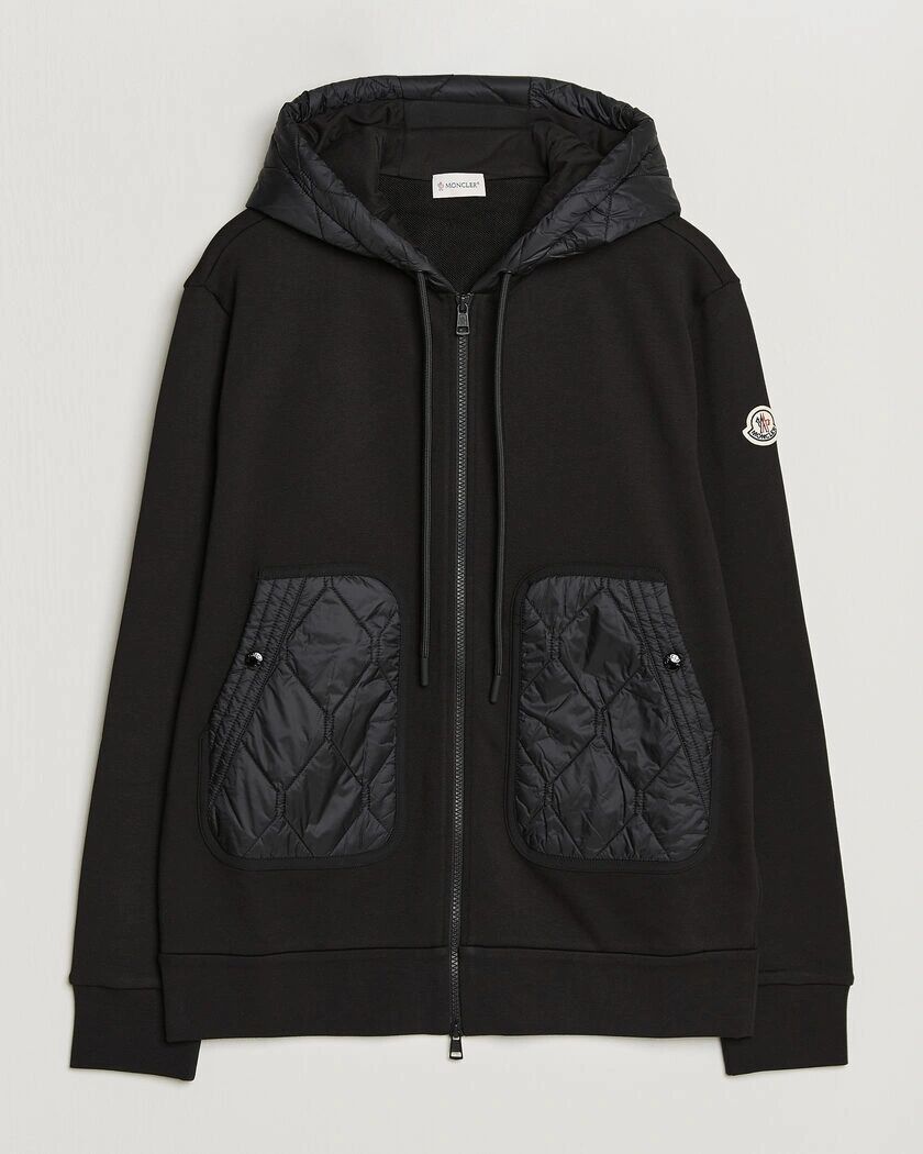 Moncler Full Zip Hoodie Black