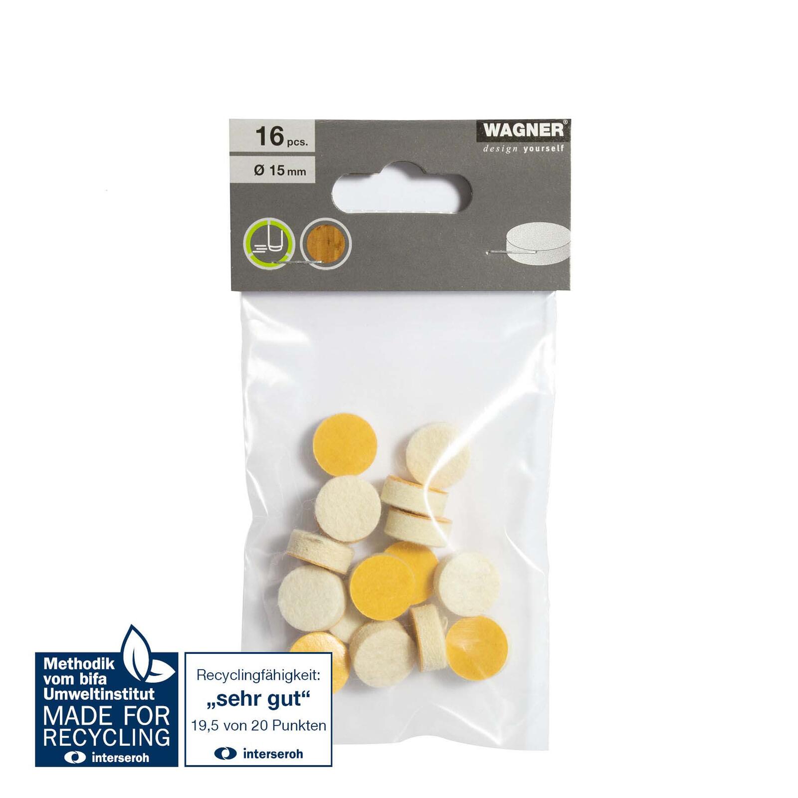 WAGNER® design yourself EH 1216 Filzgleiter Stoff Ø 1,5 cm, 16 St. 15121699