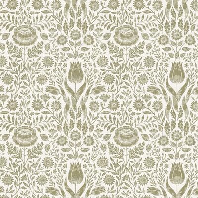 Laura Ashley Ashstead Damask Hedgerow Wallpaper