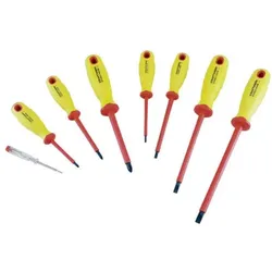 Kraftwerk, Schraubenzieher, 8-tlg. Elektriker-Schraubendrehersatz (Schlitzschrauben)