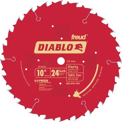 "Freud D1024X 10"" 24T Circular Saw Ripping Blade"