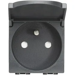 Legrand L4145 Steckdose FranzösischStandard 2P+E Klappdeckel Anthrazit
