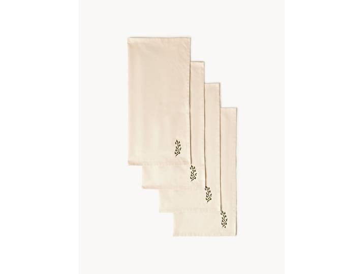 Serviettes de Noël brodées Torry, 4 pièces