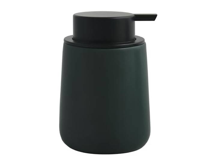MSV Zeepdispenser Maonie keramiek vloeibare zeep dispenser 300ml mat donkergroen
