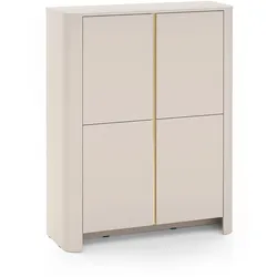 HIGHBOARD AVORIO 103/132/39cm 4 Türen Kaschmir