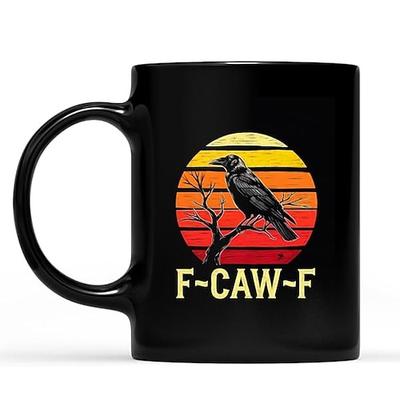 f-caw-f lustige Huhn Becher humorvolle Hahn Kaffeetasse Gag Weihnachtsgeschenk für Freunde Keramik-Teetasse für die Familie, für Büro, Küche, Geburtstag, Weihnachten oder als lustige Geschenkidee