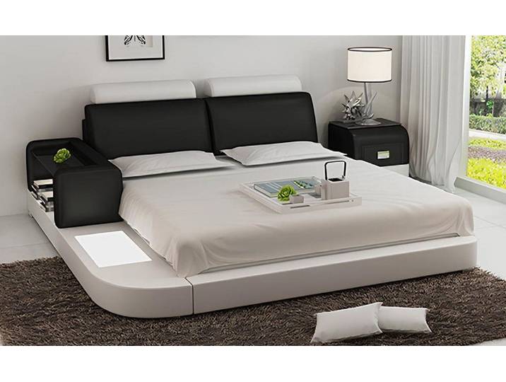 Xlmoebel, Wasserbett Wasserbett Hotel LB8804 in Leder-Optik mit Wasserpolster
