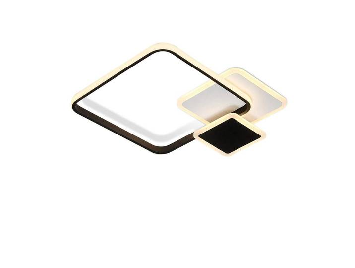 ZMH LED Deckenleuchte Gwynethiel 46.5/41/7 cm, Schwarz, Metall, Mode, LED integrated, 41x7x46.5 cm, Lampen & Leuchten, LED Beleuchtung, LED-Deckenleuchten
