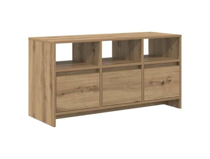 TV-Schrank 102 x 37,5 x 52,5 cm Eiche handwerklich aus technischem Holz Holztechnik, wasserfest, Schubladen, Ablagefläche, minimalistischer Stil, Wohnzimmer