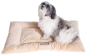 Pet Bed Mat , Dog Crate Soft Pad With Poly Fill Cushion by Armarkat in Beige
