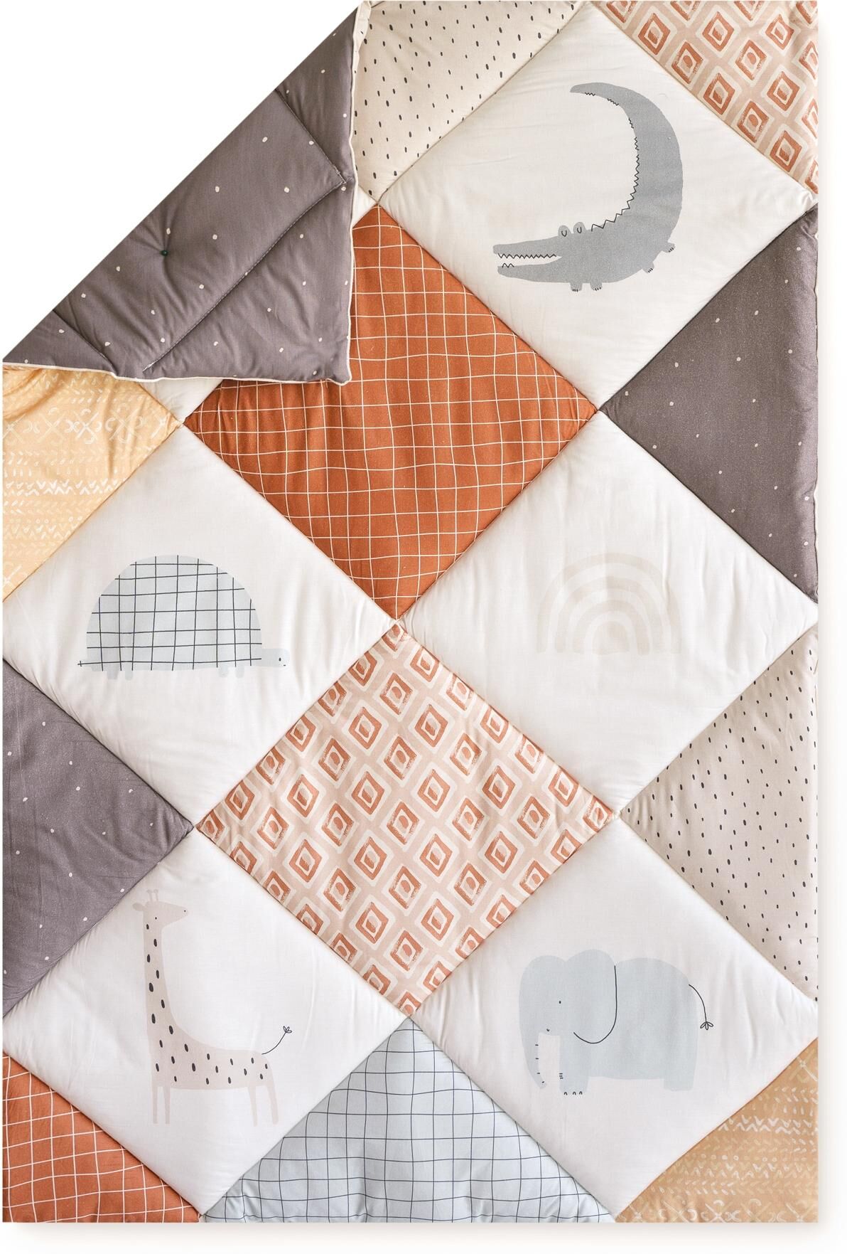 Krabbeldecke JULIUS ZÖLLNER "Krabbeldecke Organic", Baby, Gr. B/L: 95cm x 135cm, bunt, Baumwolle, Polyester, bedruckt, Wohndecken Krabbeldecke bunt B/L: 95cm x 135cm