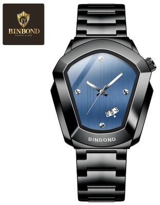 Uplift Essentials Motorcycle Concept Business Watch Large Fashion Quartz Timepiece black Blue