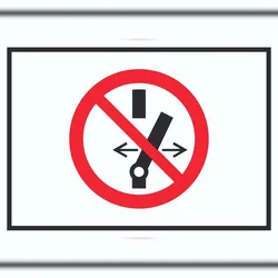 HB-Druck Schalten verboten Symbol Schild A0 (841x1189mm)