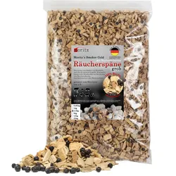 Moritz 2,5kg Räucherspäne Buche mit Wacholder grob 6 -12 mm Räuchern I Kalträuchern von Fisch Fleisch Wurst Käse auch für BBQ I Grill - Räuchermehl