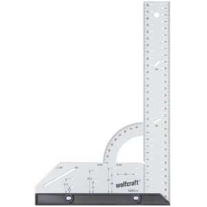 Wolfcraft Anschlagwinkel 5205000, aus Metall, Universalwinkel mit wechselbaren Anschlag, 300mm