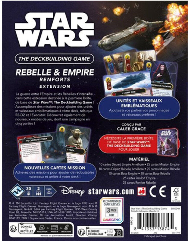 Fantasy Flight Games Star Wars Deckbuilding : Rebelle & Empire (renforts)