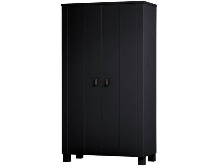 Drehtürenschrank Ties Schwarz