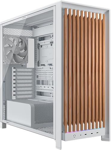 Corsair FRAME 5000D WOOD RS Mid-Tower ATX PC-behuizing - Wit/Eiken/Walnoot