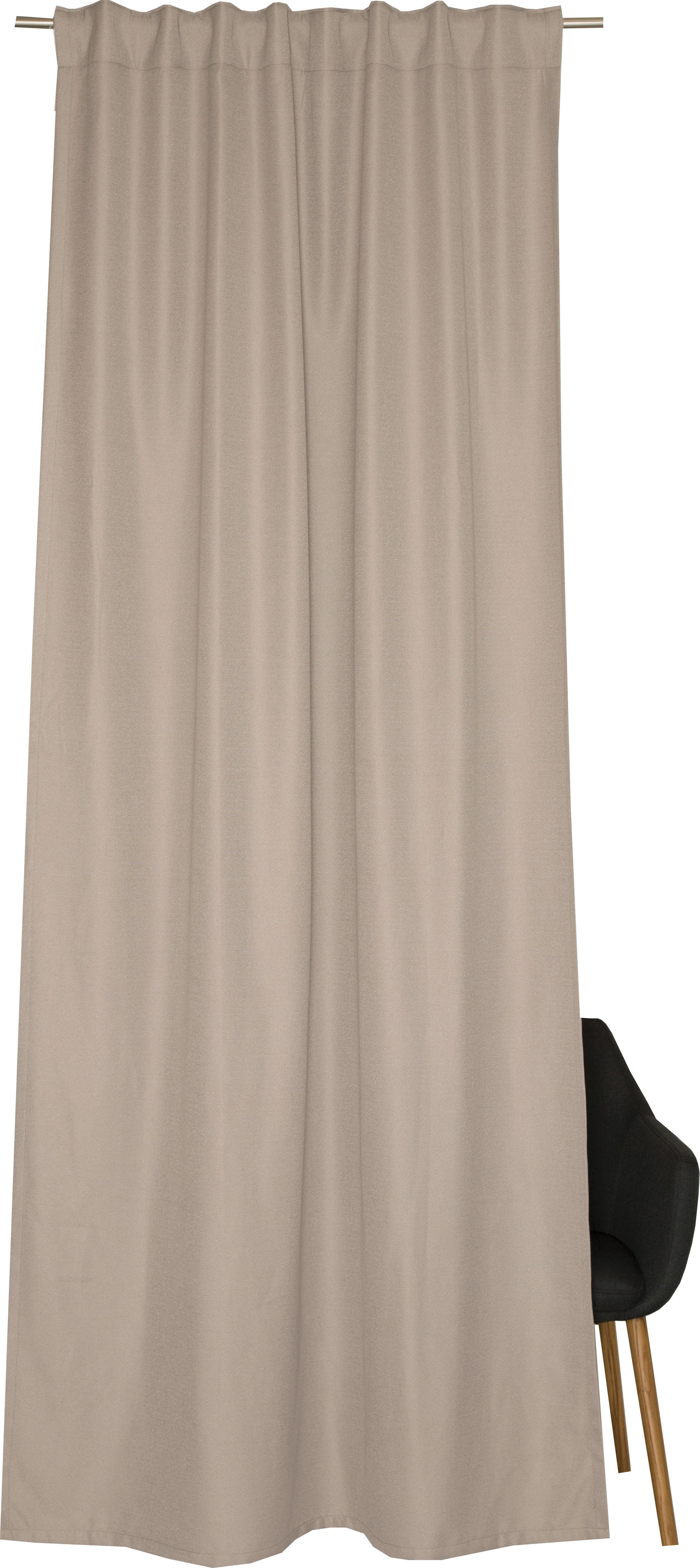Vorhang "Option", grau (stein), B:130cm H:250cm, Microfaser, Polyester, Viskose, SCHÖNER WOHNEN-KOLLEKTION, Gardinen, Vorhang, HxB: 250x130, Blickdicht stein 250cm, verdeckte Schlaufen, 130cm