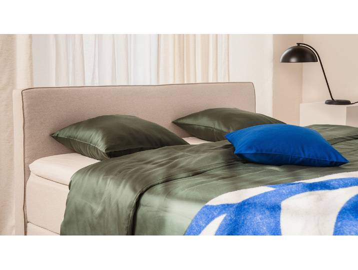 BRUNO Boxspringbett Premium 180x200cm in Beige Matratzen-Härtegrad: Links H2 / Rechts H2 mehrfach ausgezeichnet in Design & Qualität