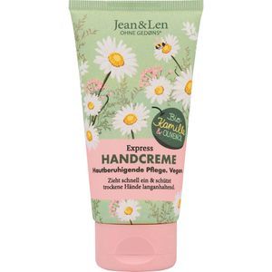 Jean&Len Handcreme Express, Bio-Kamille und Olivenöl, für trockene Haut, 75 ml