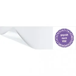 Dreifke® Kabelprüfplakette geprüft nach VDE 28-31, violett, Folie, 95x25mm, 6 Stk.