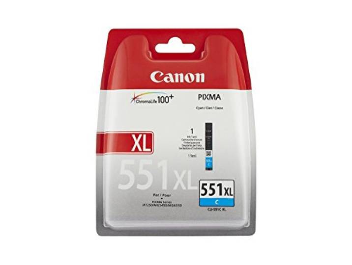 Canon CLI-551XL Cartouche C Cyan XL (Pack Plastique sécurisé)