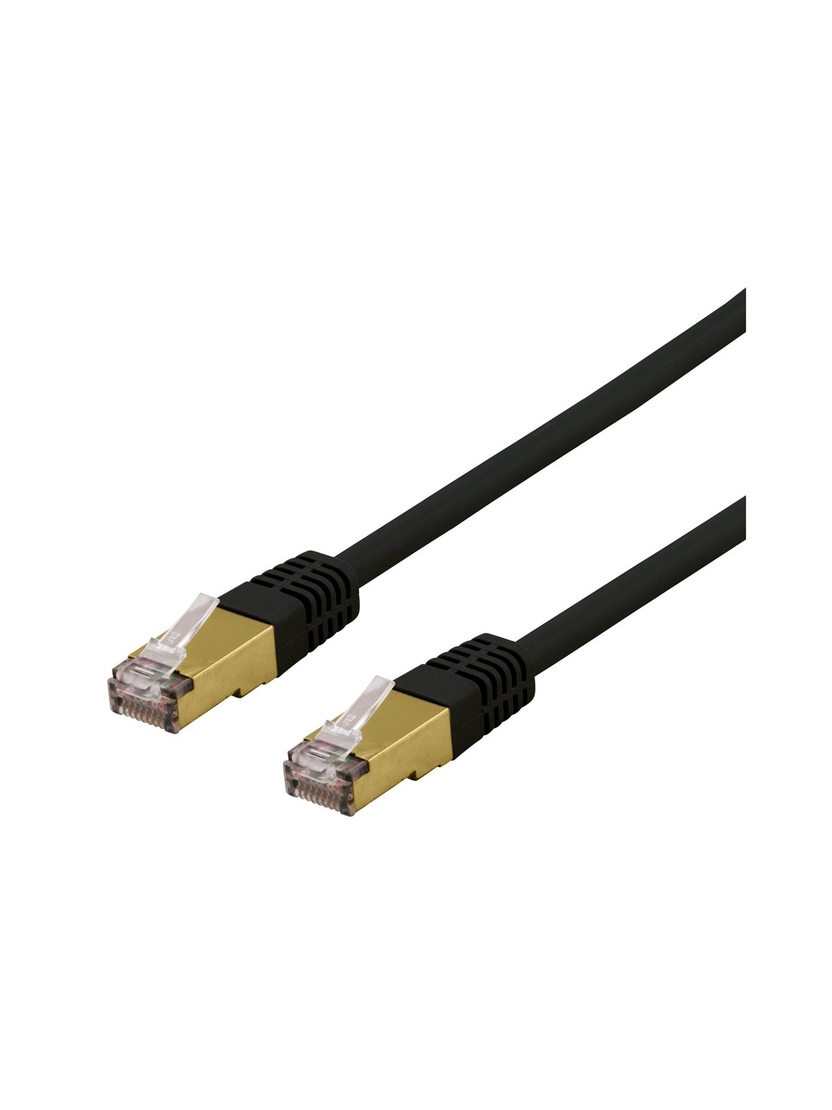 Deltaco SFTP-60SAH - patch cable - 50 cm - black - Schwarz - 0.5m
