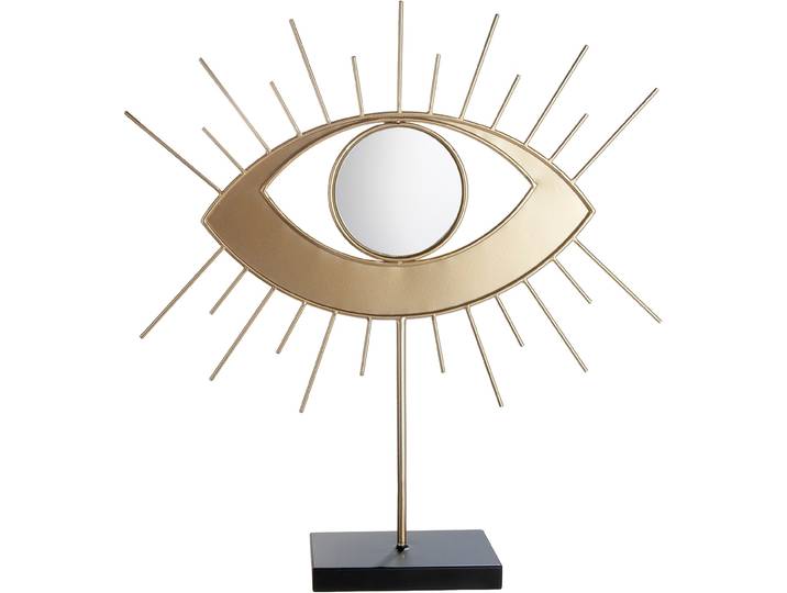 Skulptur GILDE Dekoobjekt Auge Ocula goldfarben , gold (goldfarben), B:46cm H:52cm T:10cm, Metall, Dekofiguren, Skulptur, Wanddekoration Spirituelles Symbol Boho-Style Trenddeko